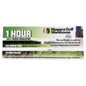 Indoor Simulator Voucher- Golf Course Play