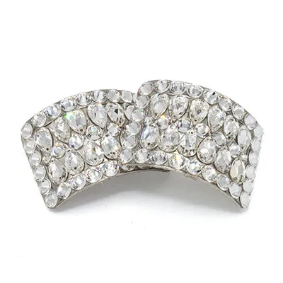 Irish Hard Shoe Buckles - Mini Pear Crystal Clear Diamante