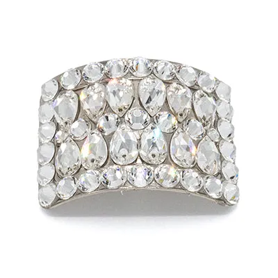 Irish Hard Shoe Buckles - Mini Pear Crystal Clear Diamante