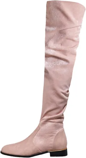 Knee High Boots Women Low Heel Boots For Women Ankle Booties Sexy Suede Stitching Thick Heels Fall Winter Keen High Combat