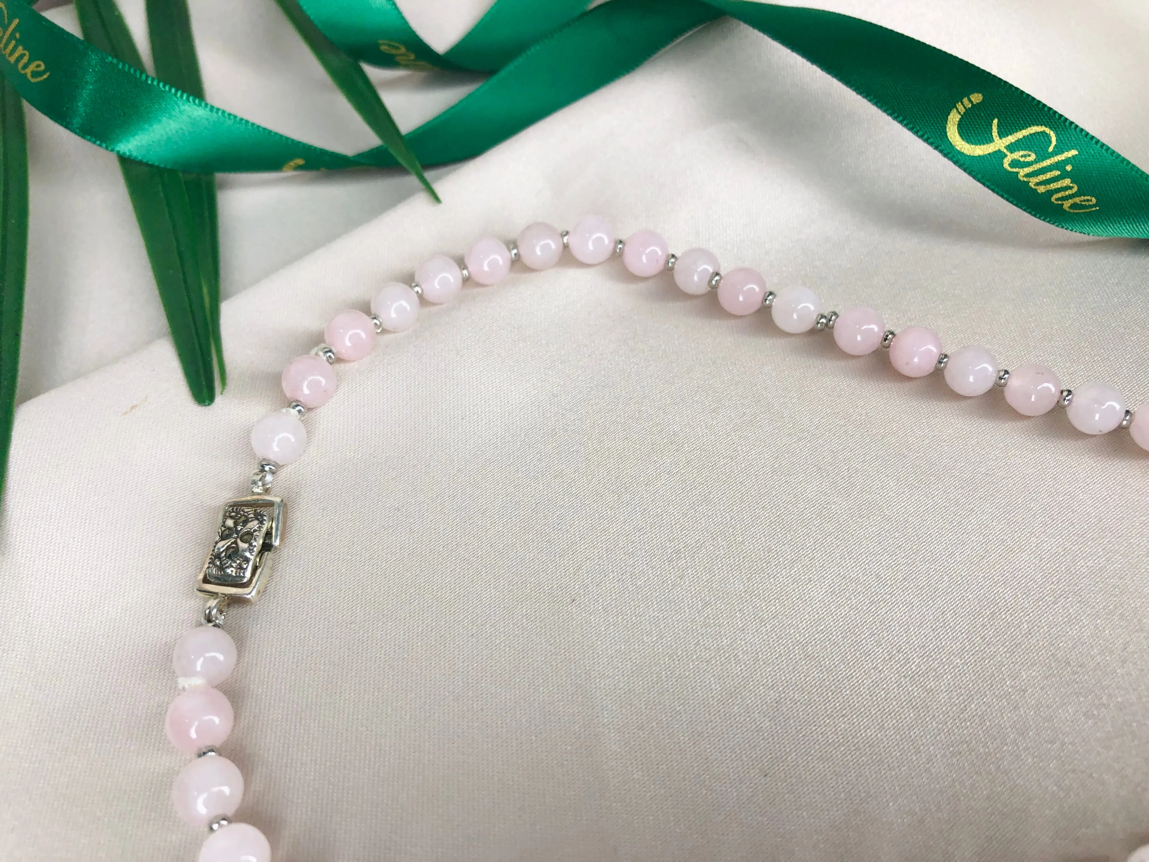 Leonie Rose Quartz Heart Locket Necklace