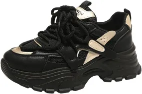 MAUGELY Women's Platform Mesh Casual Sports Shoes Fashionable Road-Running Walking Sneakers