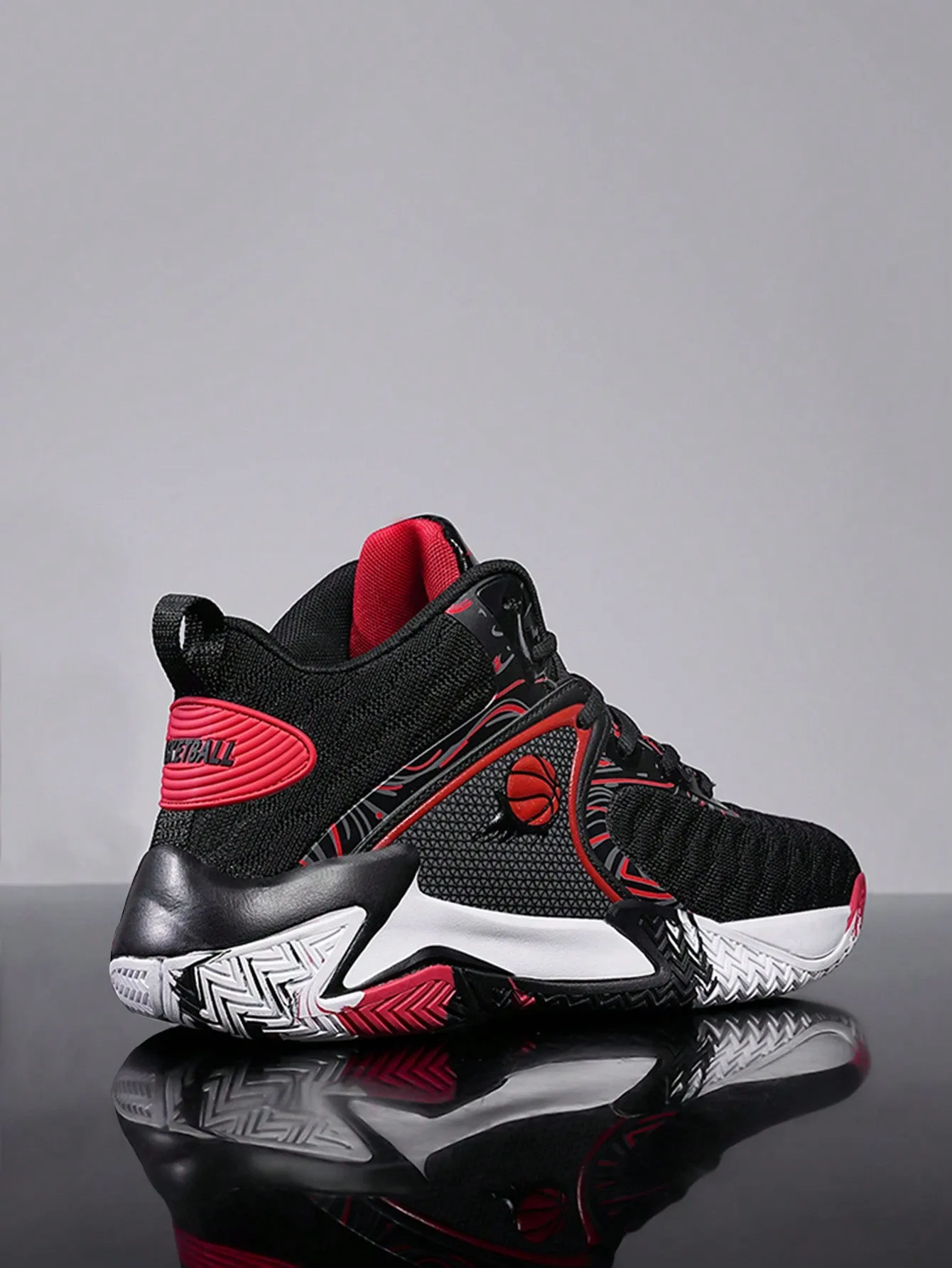 Men's Sports Shoes With Rubber Sole For All Seasons, Basketball Shoes, Large Size, Street Style, Breathable And Fashionable(Random Sole Pattern)