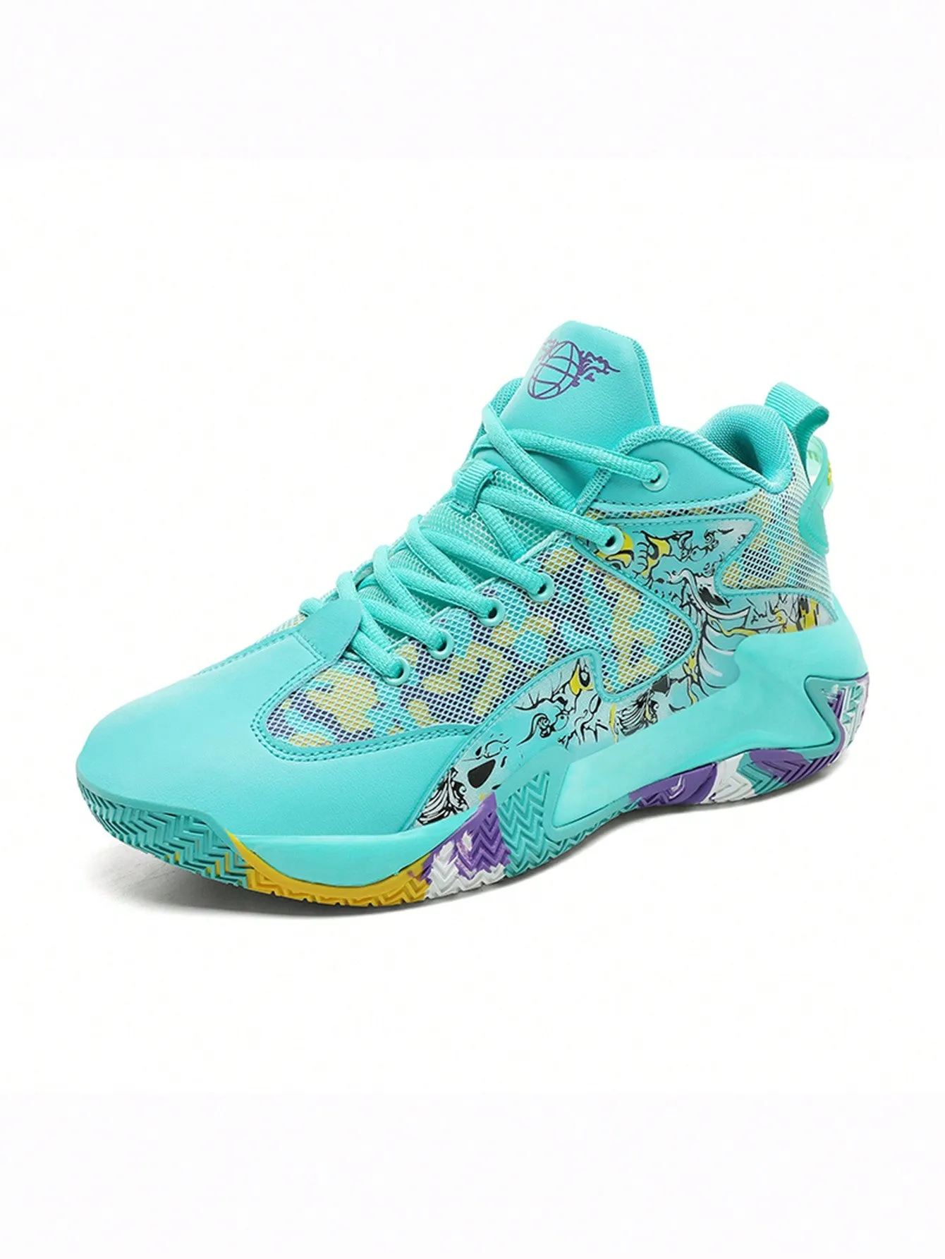Men's Sports Shoes With Rubber Sole For All Seasons, Basketball Shoes, Large Size, Street Style, Breathable And Fashionable(Random Sole Pattern)