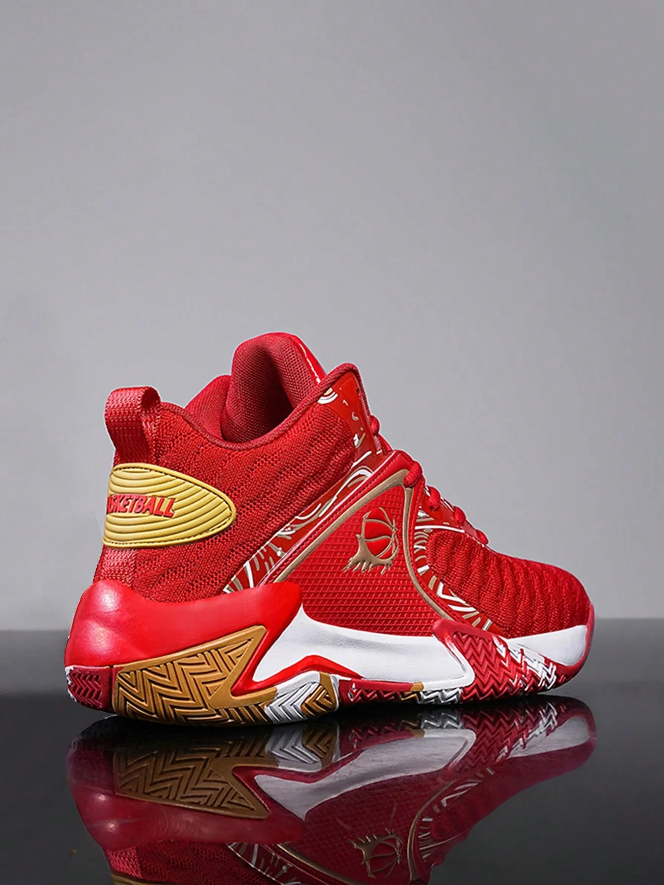 Men's Sports Shoes With Rubber Sole For All Seasons, Basketball Shoes, Large Size, Street Style, Breathable And Fashionable(Random Sole Pattern)