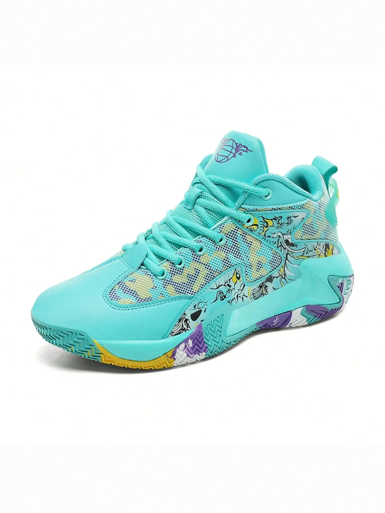 Men's Sports Shoes With Rubber Sole For All Seasons, Basketball Shoes, Large Size, Street Style, Breathable And Fashionable(Random Sole Pattern)