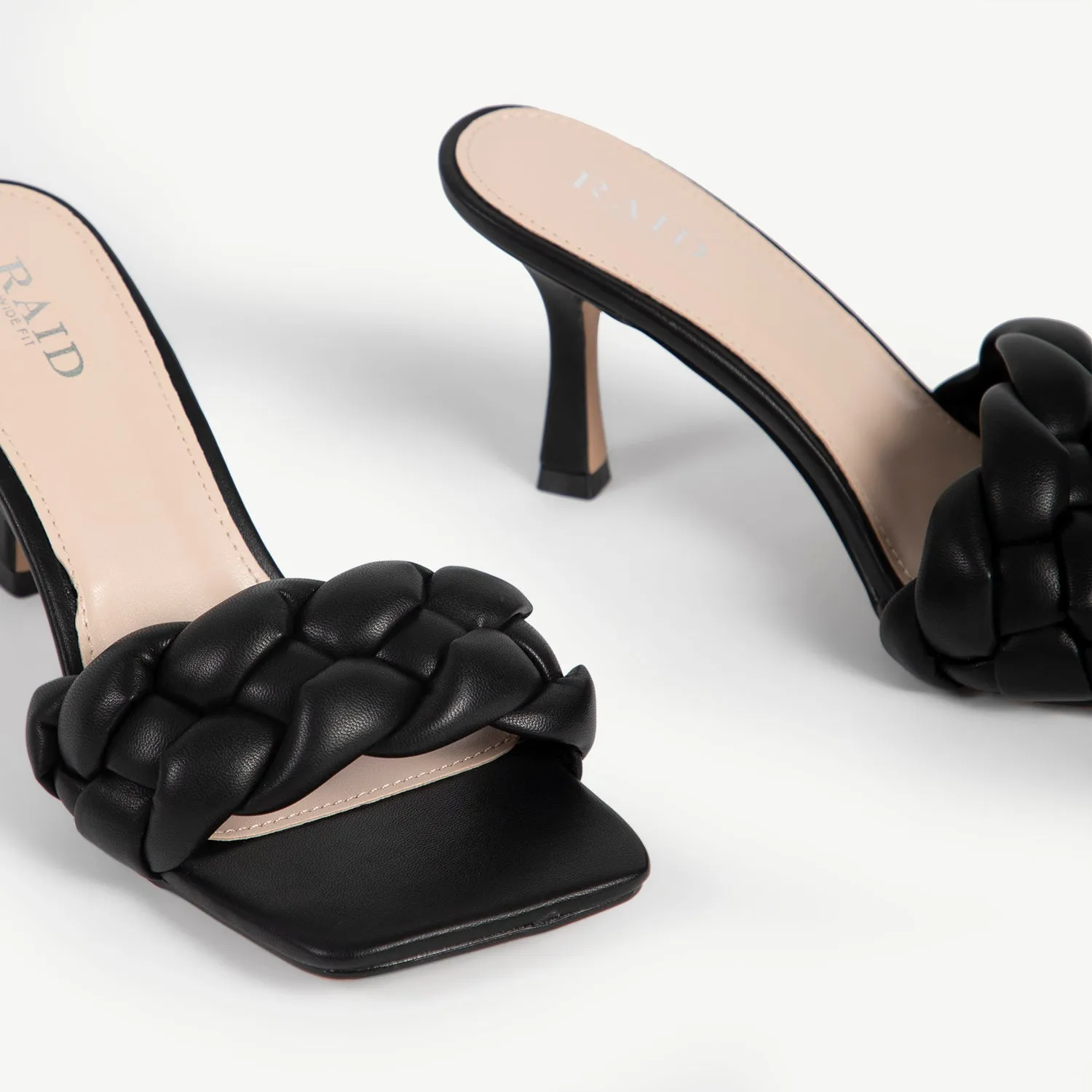 RAID Sandra Wide Fit Padded Mule in Black