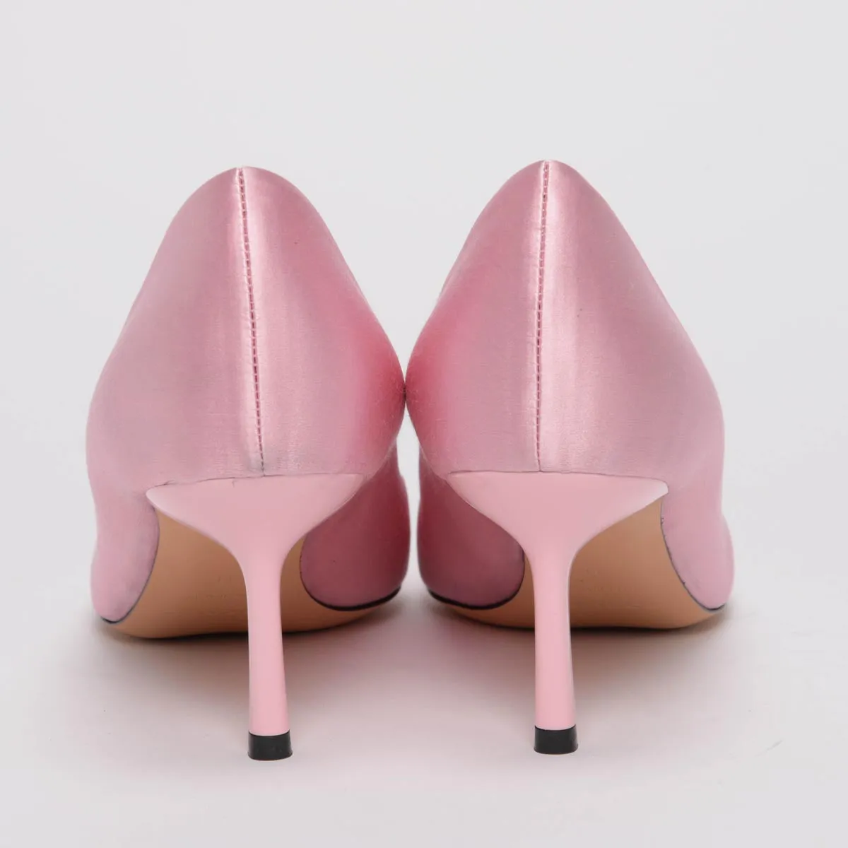 Rochas Pink Satin R-Crystal Pumps 41