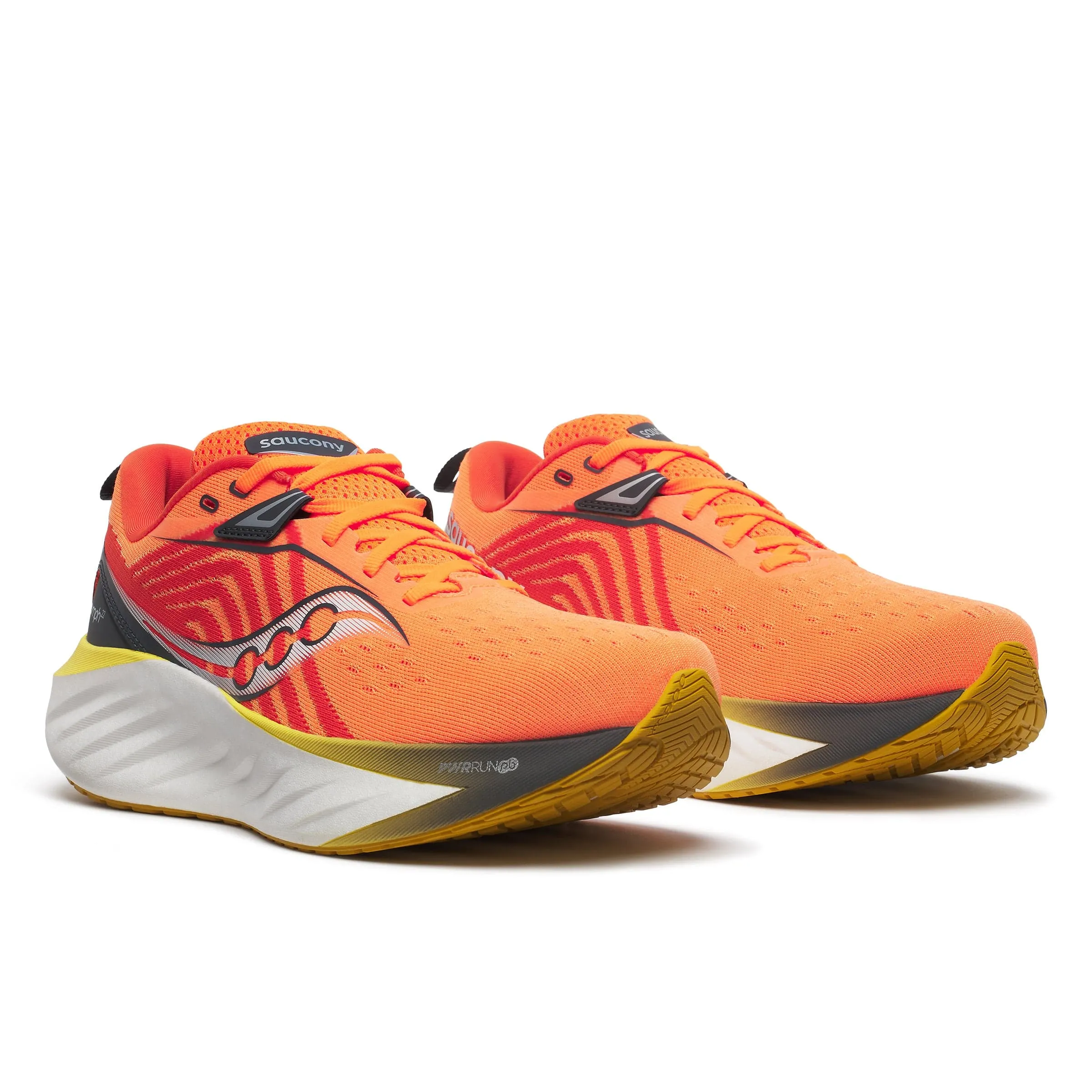 Mens Saucony Triumph 22 Running Shoes in Spice/Canary - Advanced!