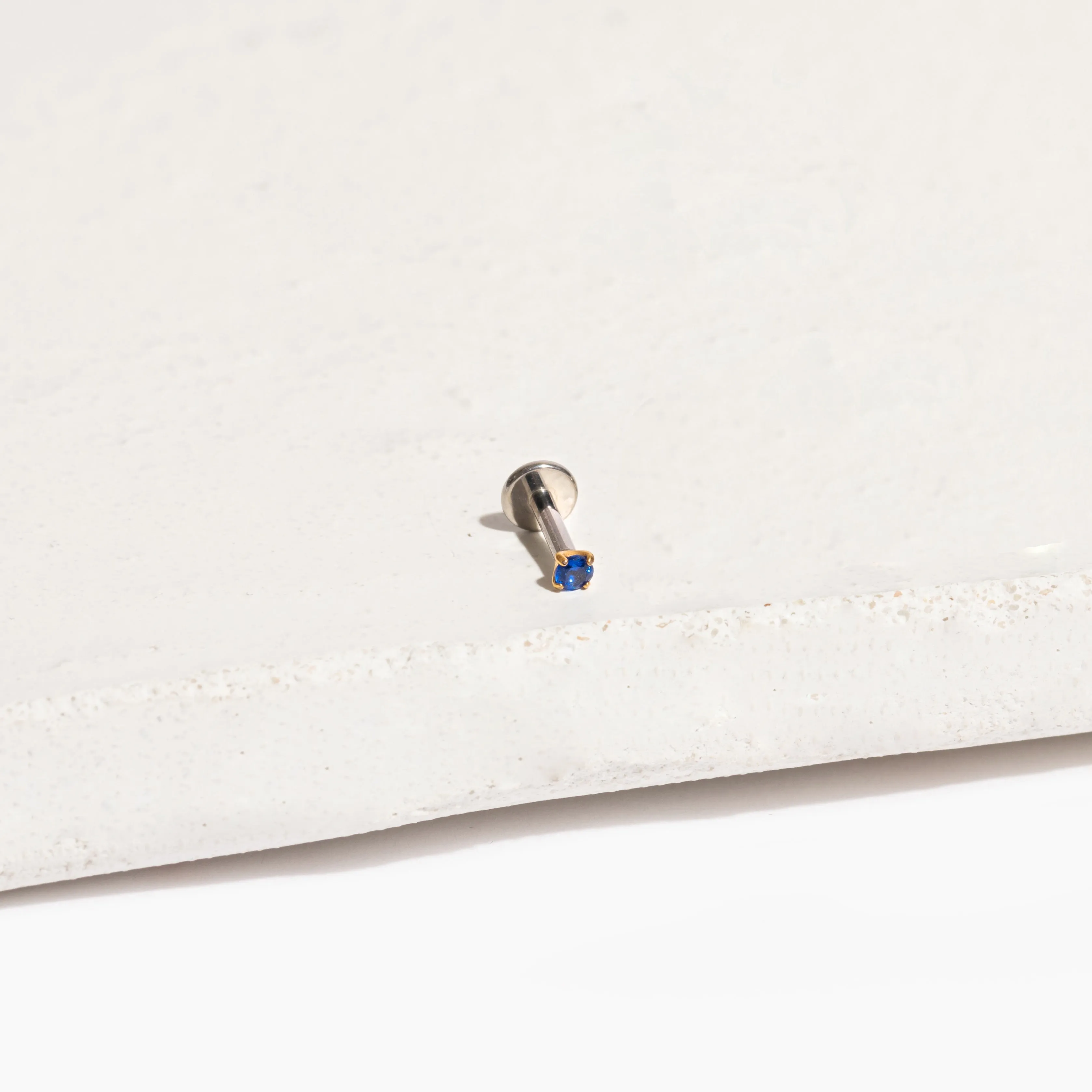 Single Nano Celeste Flat Back Stud Earring