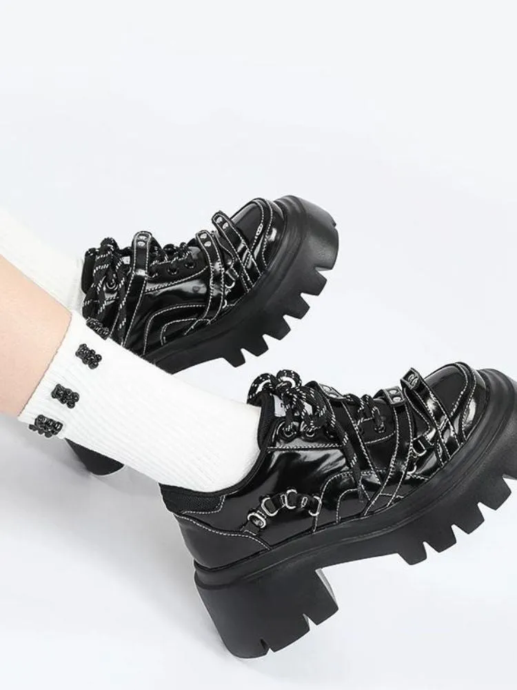 Studded belt platform shoes【s0000002126】