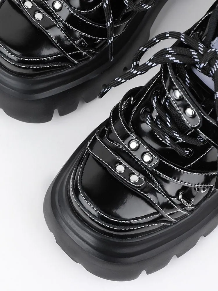 Studded belt platform shoes【s0000002126】