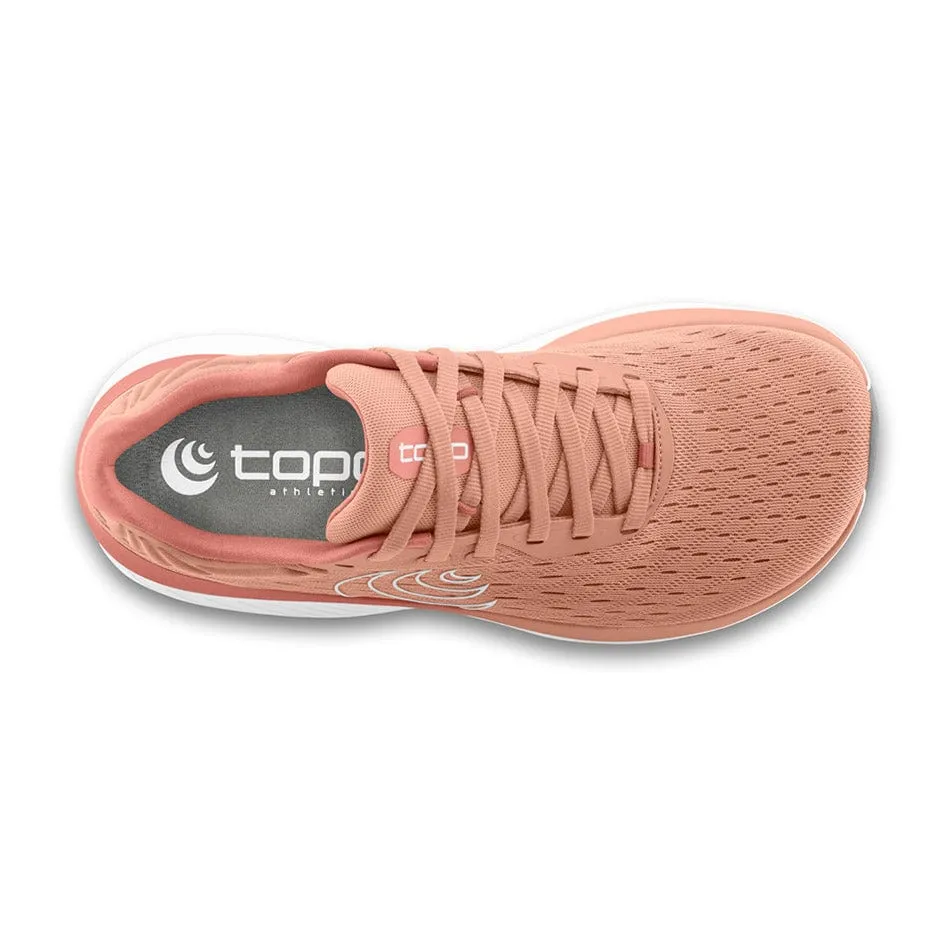 Topo Atmos Womens Running Shoes - Dusty Rose/White, Lightweight and Cushioned, AW24 Collection
