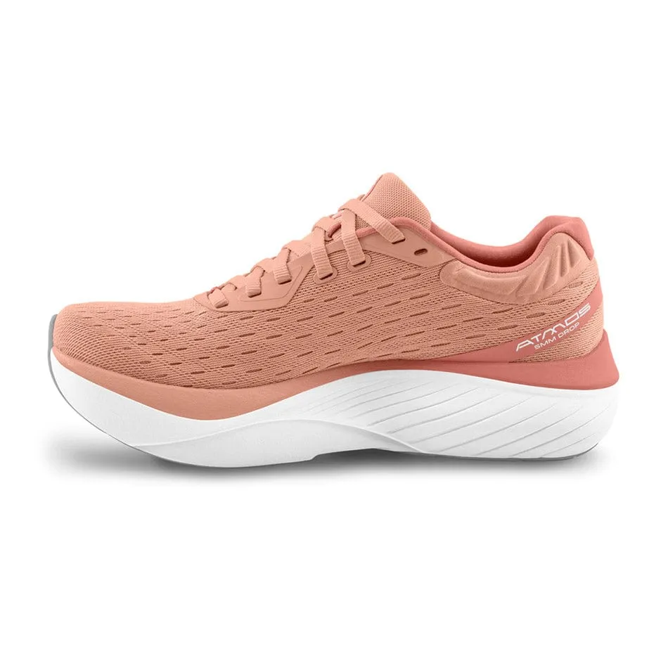 Topo Atmos Womens Running Shoes - Dusty Rose/White, Lightweight and Cushioned, AW24 Collection