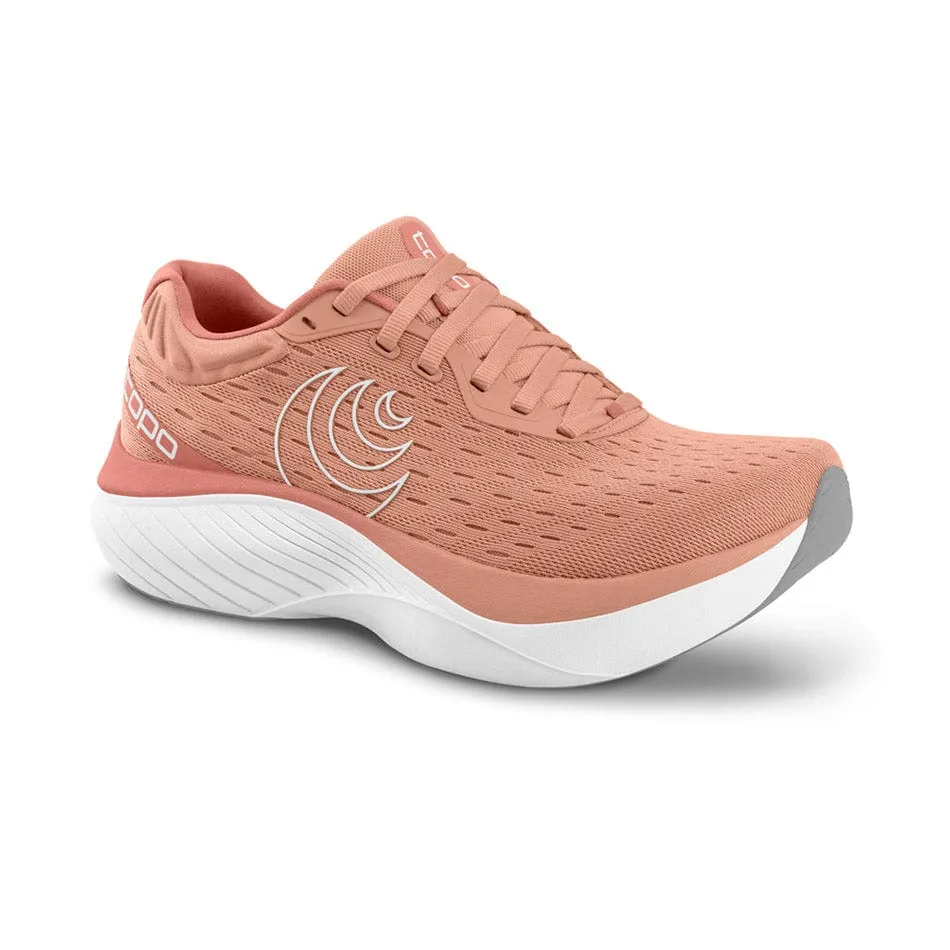Topo Atmos Womens Running Shoes - Dusty Rose/White, Lightweight and Cushioned, AW24 Collection