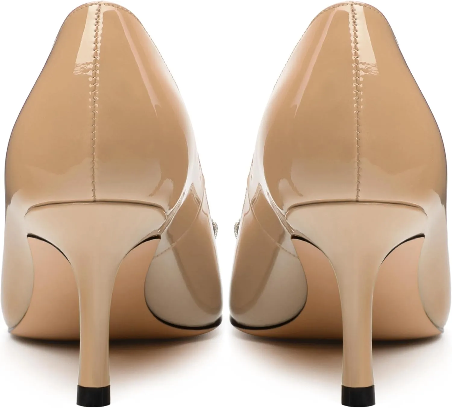 Women's Pumps,Pointed Closed Toe High Heels for Women,Rhinestone Bow Stiletto Pumps Wedding Party Dress Shoes