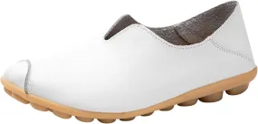 Women's Slip-On Loafers Lug Sole Non Slip Shoes Soft Lightweight Walking Driving Shoes Versatile Heeled Casual